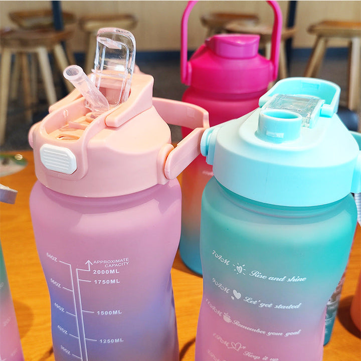 Women's ergonomic water bottle with motivational markings Kalsten