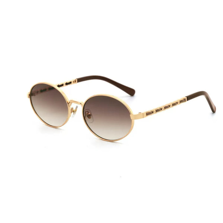 Women's elegant round sunglasses with luxurious frame and comfortable temples Kalsten