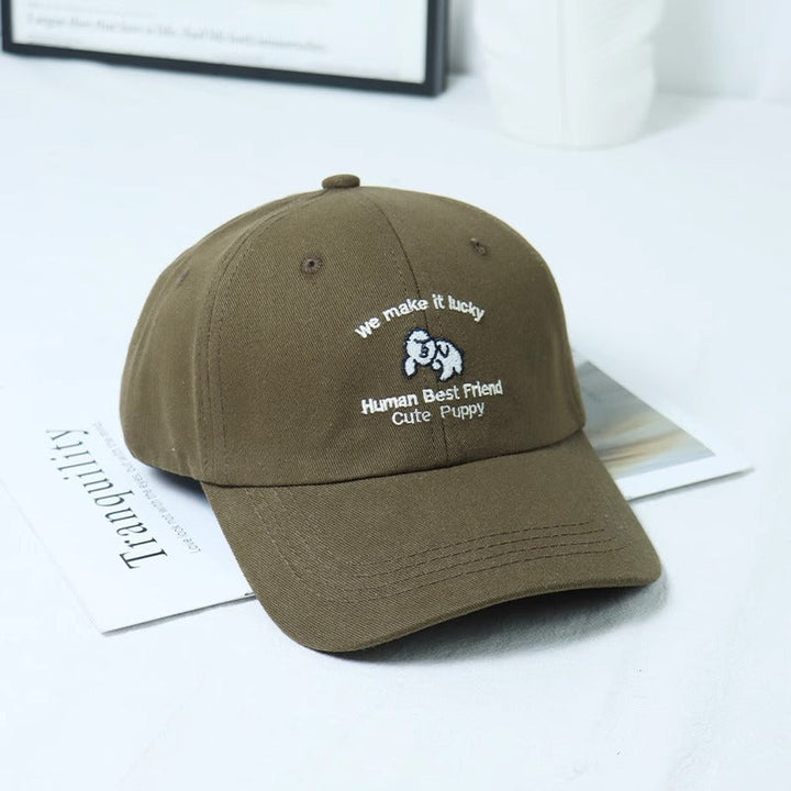 Women's Embroidered Puppy-Themed Baseball Cap Kalsten
