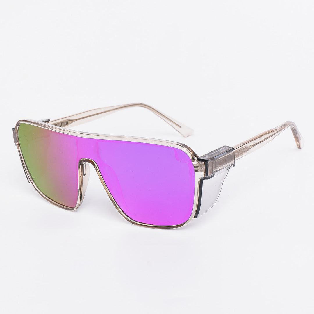 Women's sporty sunglasses in a futuristic design with colored lenses Kalsten