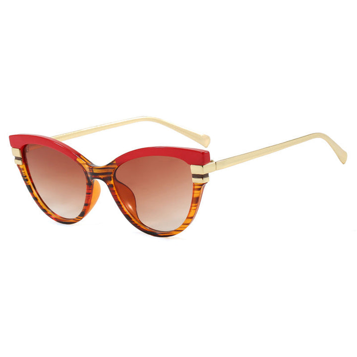 Ladies Cat-Eye Sunglasses with Elegant Metal Accents Kalsten
