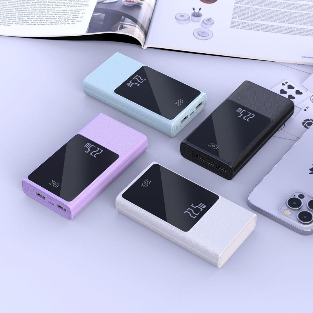 Portable power bank with smart LCD display and dual USB ports Kalsten