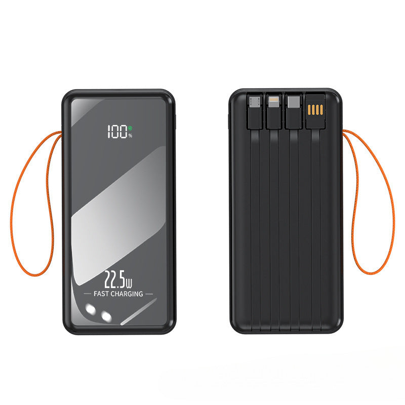 Multifunctional power bank with integrated charging cables and digital display Kalsten