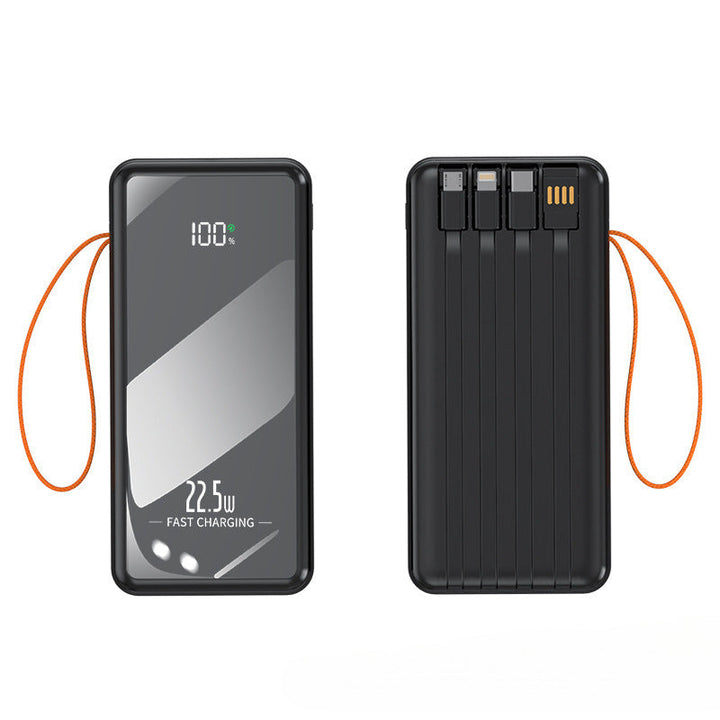 Multifunctional power bank with integrated charging cables and digital display Kalsten