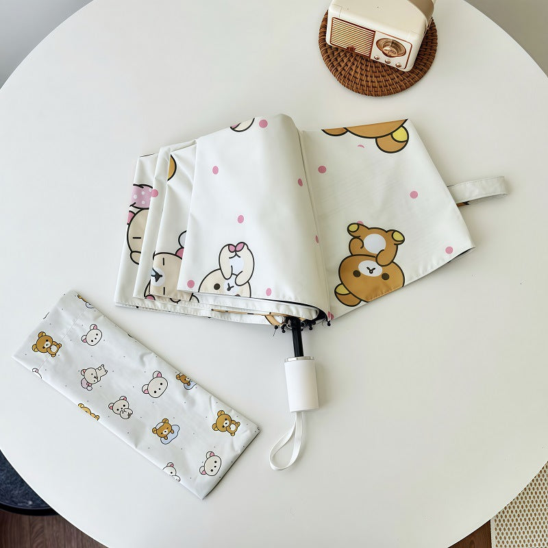 Women's Automatic Folding Umbrella with Cheerful Animal Designs Kalsten