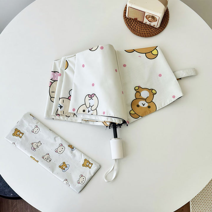 Women's Automatic Folding Umbrella with Cheerful Animal Designs Kalsten