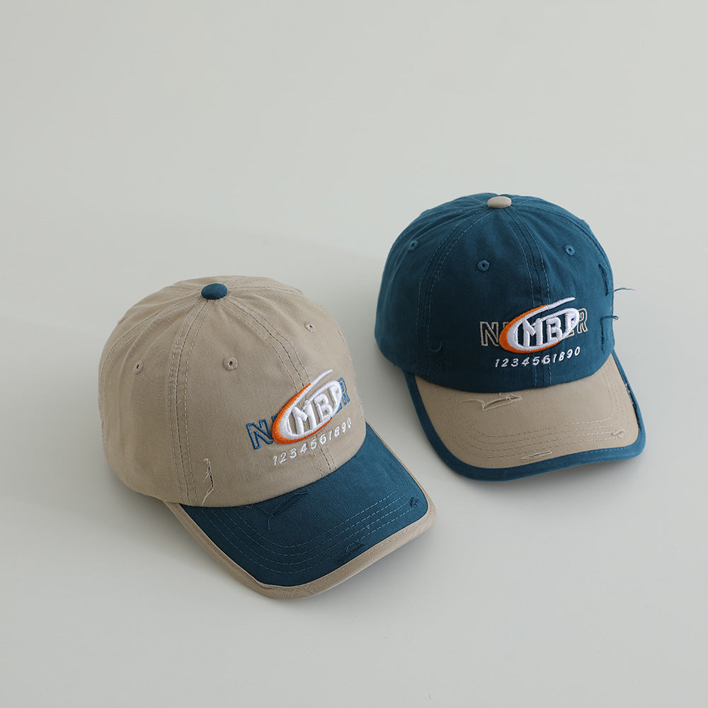 Men's Distressed Cotton Logo Baseball Cap Kalsten