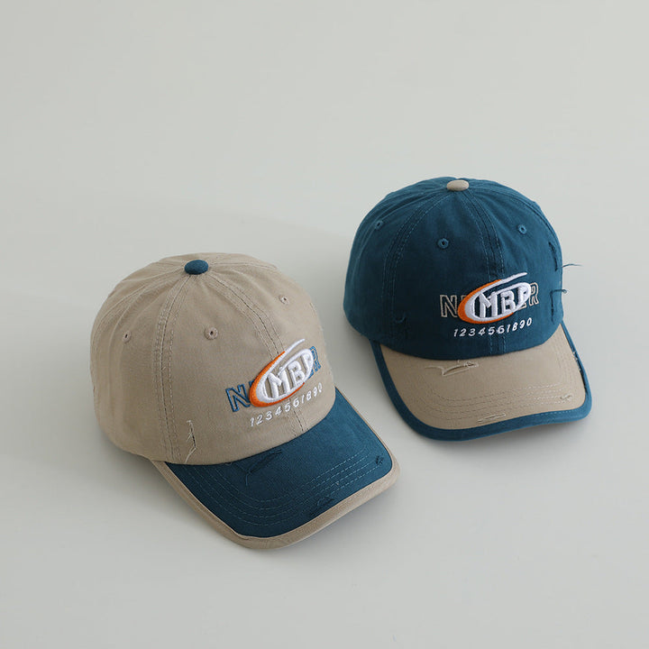 Men's Distressed Cotton Logo Baseball Cap Kalsten