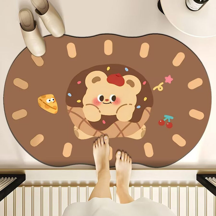Cute Cartoon Bear Bath Mat Kalsten