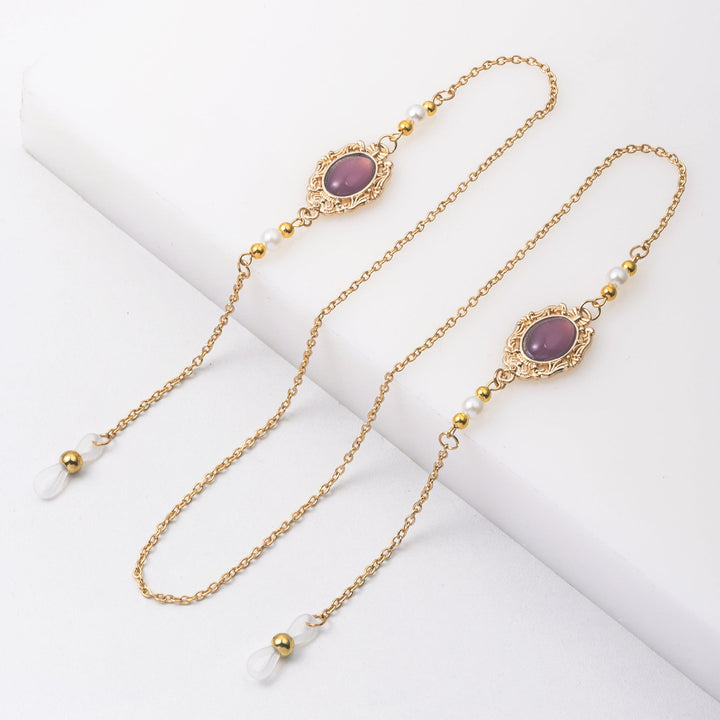Elegant Eyewear Chain with Decorative Gemstones Kalsten