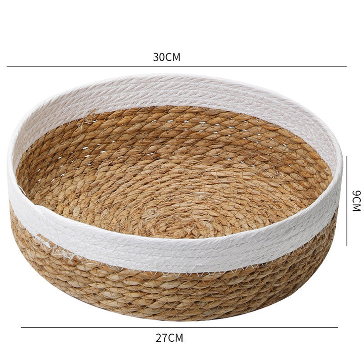 Unisex beef storage basket with elegant textile edging Kalsten