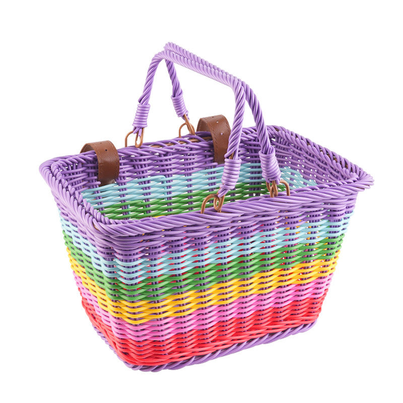 Women Handmade Basket with Leather Handles Kalsten