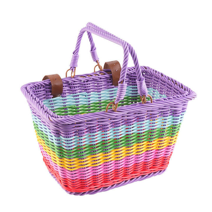Women Handmade Basket with Leather Handles Kalsten