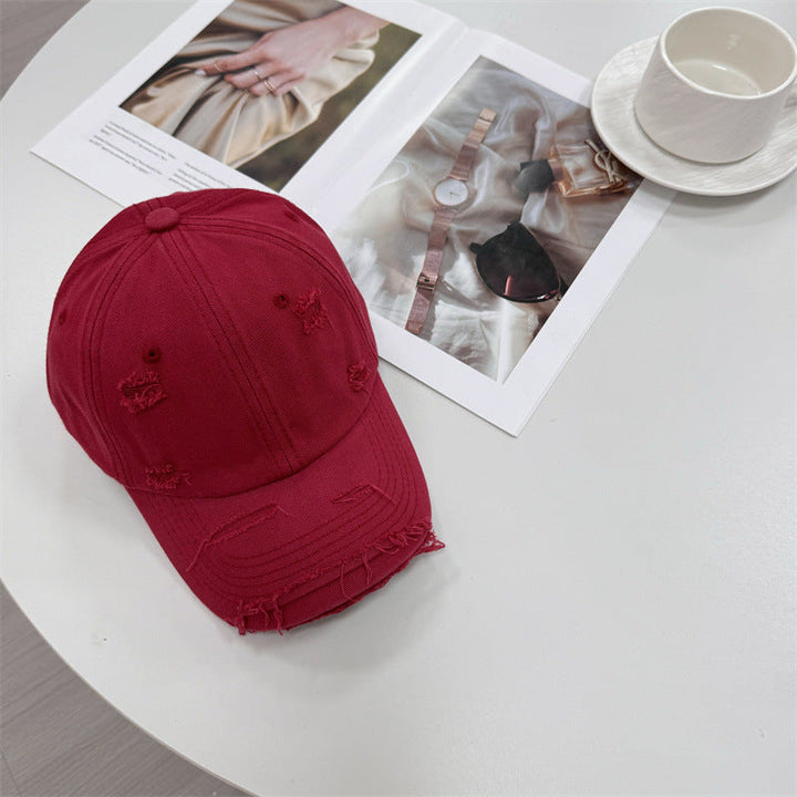 Men's Distressed Vintage-Style Baseball Cap Kalsten