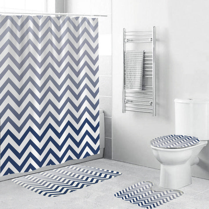 Chevron Pattern Bathroom Set Kalsten