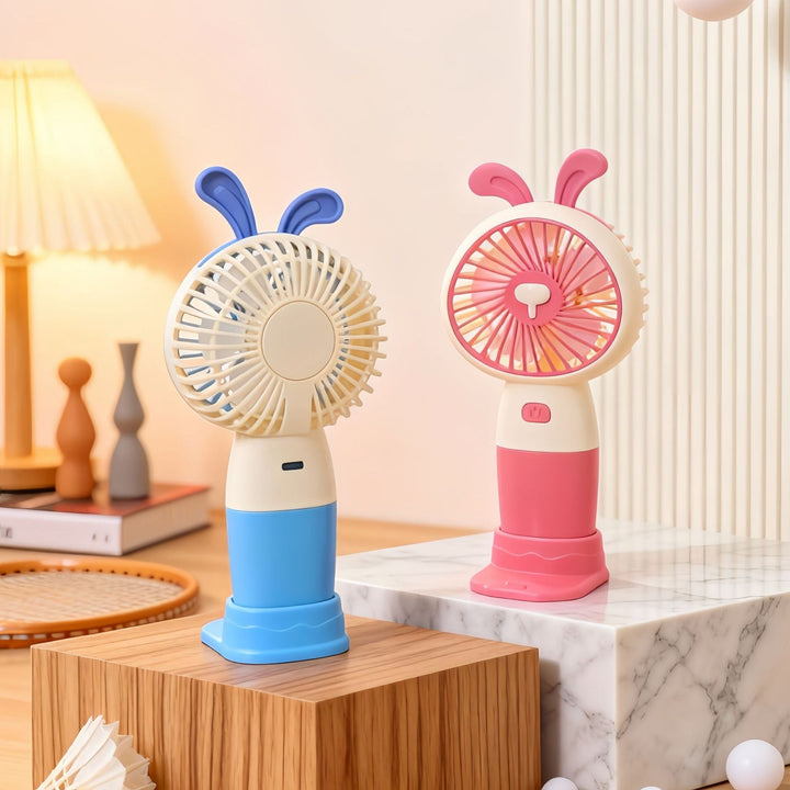 Ladies Portable Hand Fan with Cute Rabbit Design Kalsten