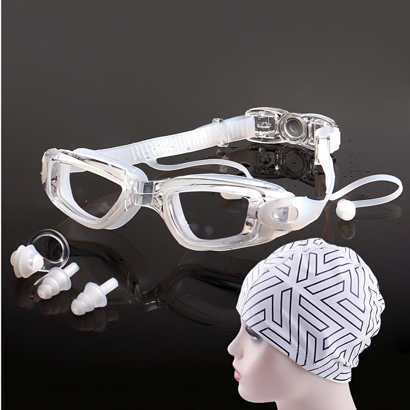 Swimming Sports Set with Ergonomic Swimming Goggles and Stylish Swim Cap Kalsten