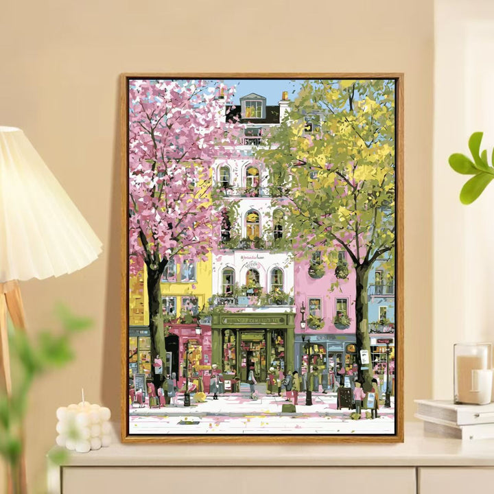 Charming Springtime Market Landscape Wall Art Kalsten
