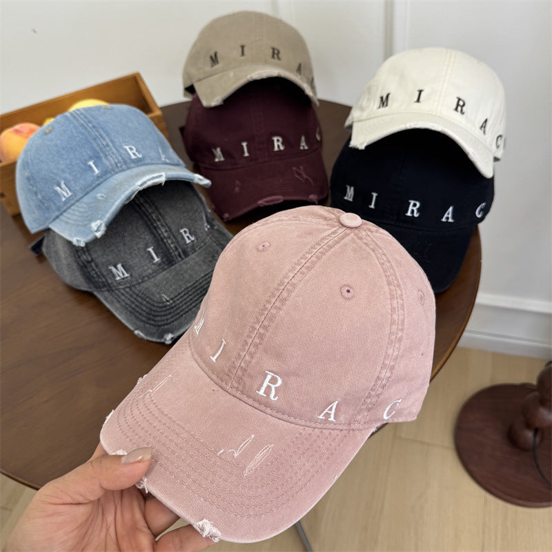 Women's Distressed Denim Baseball Cap Kalsten