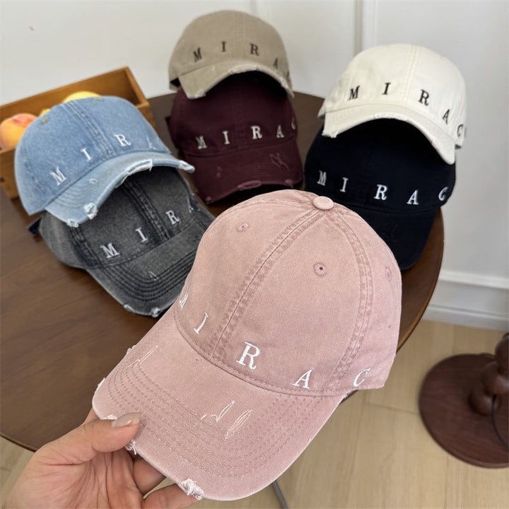 Women's Distressed Denim Baseball Cap Kalsten