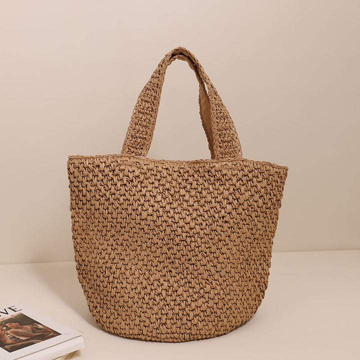 Stylish basket bag made of natural fiber with generous storage space Kalsten