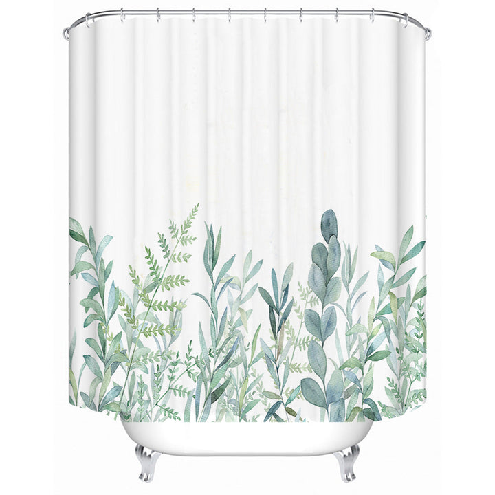 Botanical Leaf Pattern Shower Curtain Kalsten