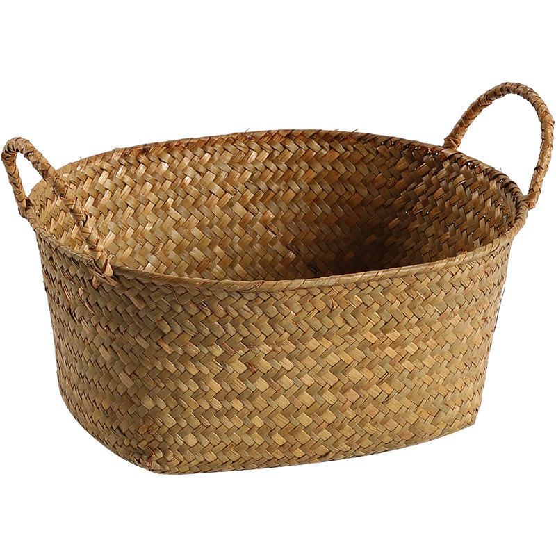 Unisex Handwoven Storage Basket with Ergonomic Handles Kalsten