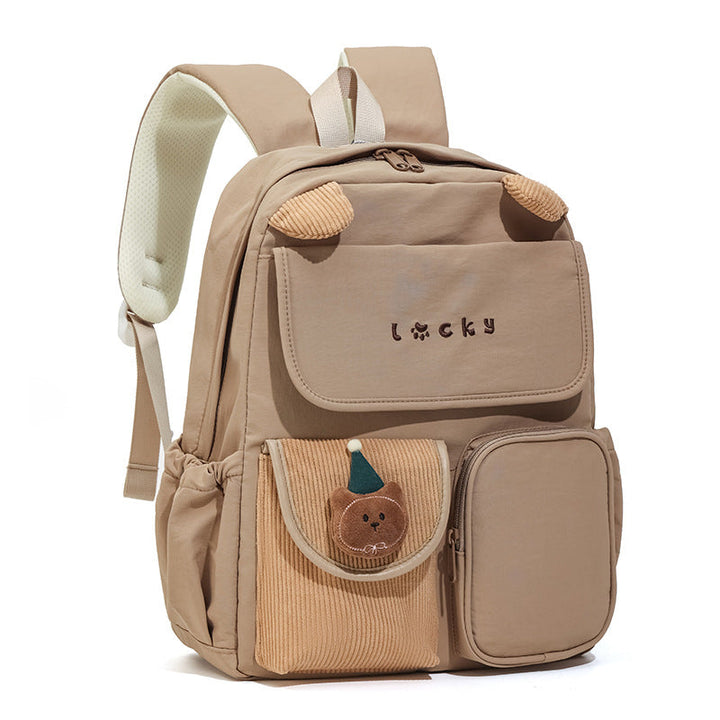 Adorable Plush Character Design School Backpack