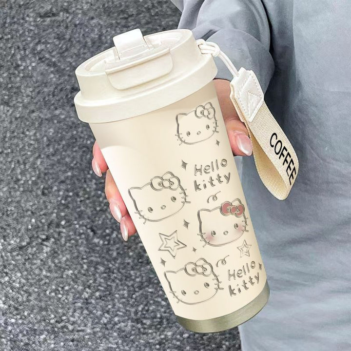 Women's insulated mug with practical carrying handle and charming Hello Kitty design Kalsten