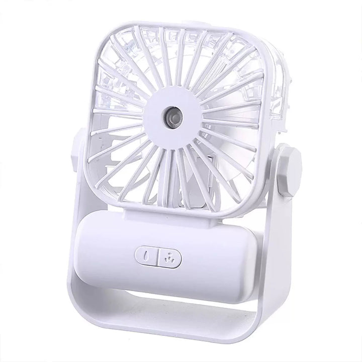 Unisex one size portable USB rechargeable mist personal desk fan with adjustable tilt angle, multiple adjustable airflow and detachable refillable reservoir Kalsten