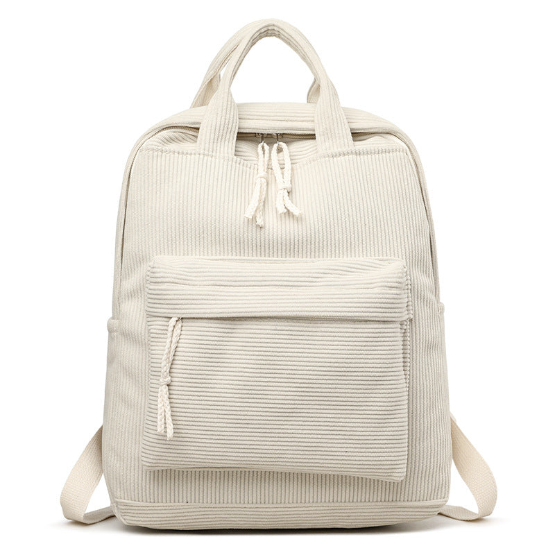 Compact Textured Fabric School Backpack Kalsten