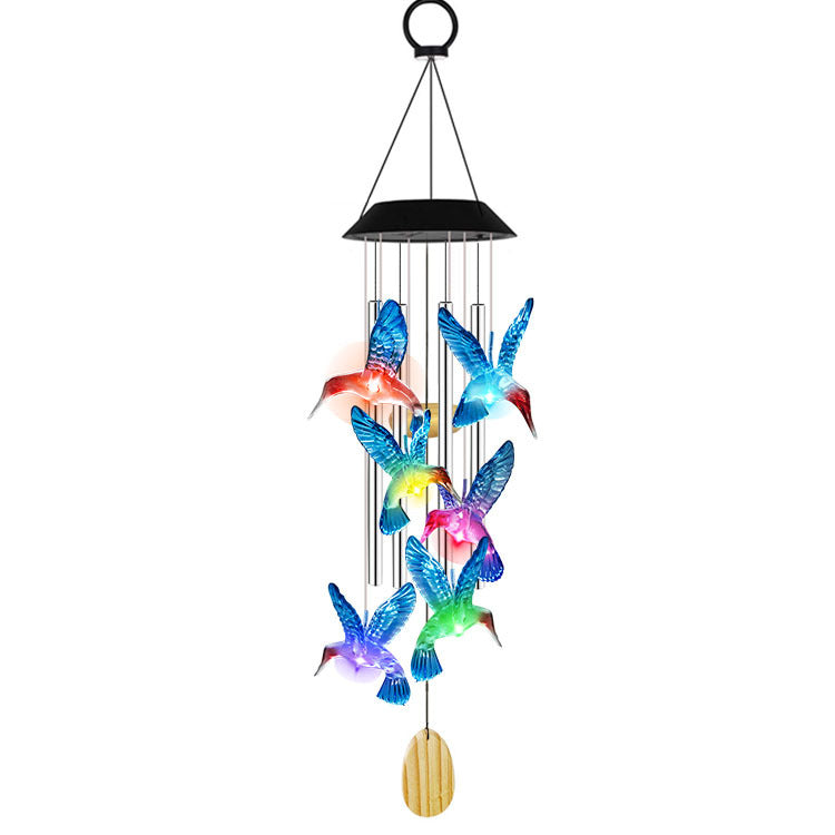 LED Solar Butterfly Wind Chime Garden Hanging Light Kalsten