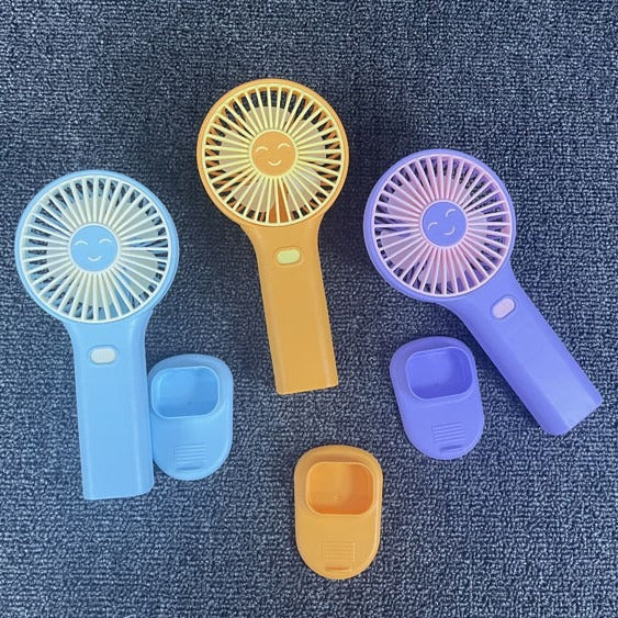Unisex Portable Hand Fan with Integrated Mobile Phone Holder Kalsten