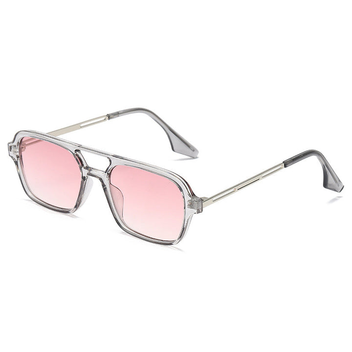 Women's trendy square sunglasses with transparent frame and gentle lenses Kalsten