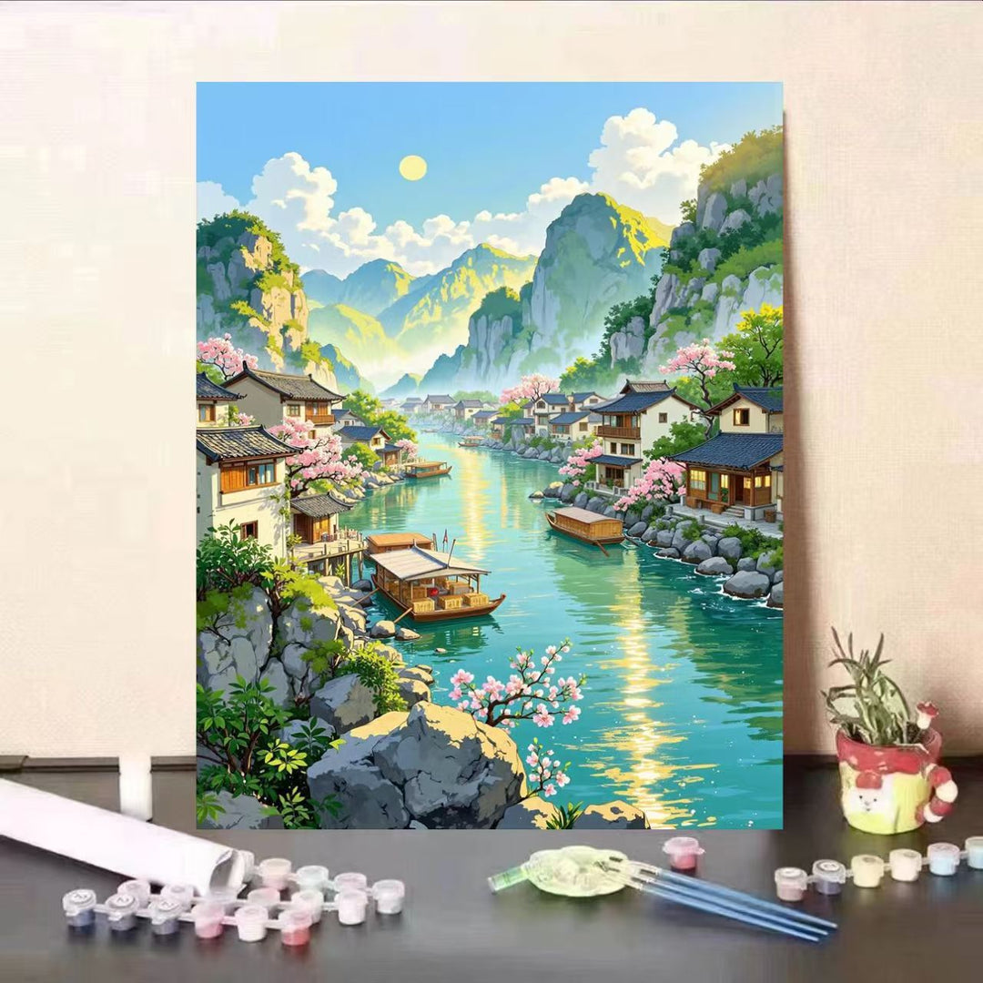 Scenic Landscape DIY Paint by Numbers Art Kit Kalsten