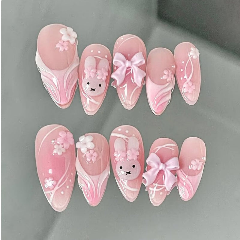Artistic Playful Bunny Press-On Nail Set Kalsten