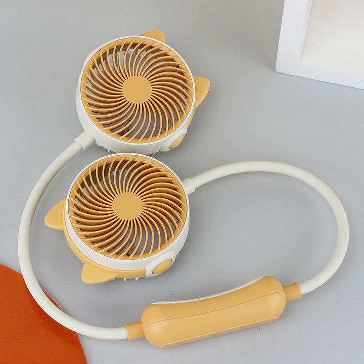 Ladies Portable Neck Fan with Dual Fan Kalsten