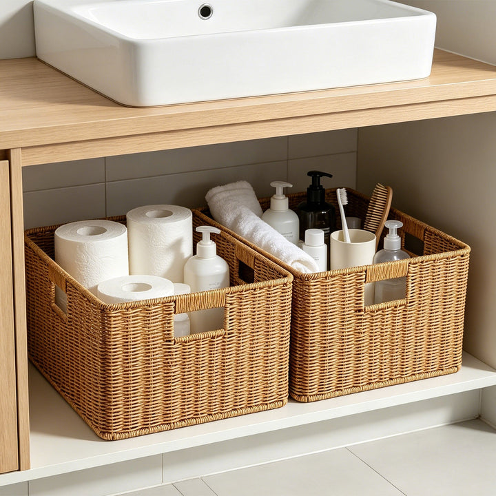 Storage Basket with Ergonomic Handles Kalsten