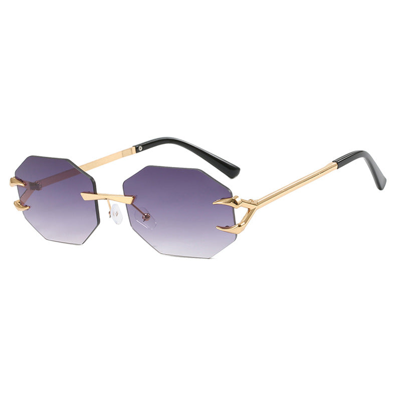 Women's geometric sunglasses with modern metal frame Kalsten