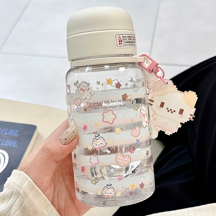 Ladies versatile drinking bottle with integrated keychain Kalsten