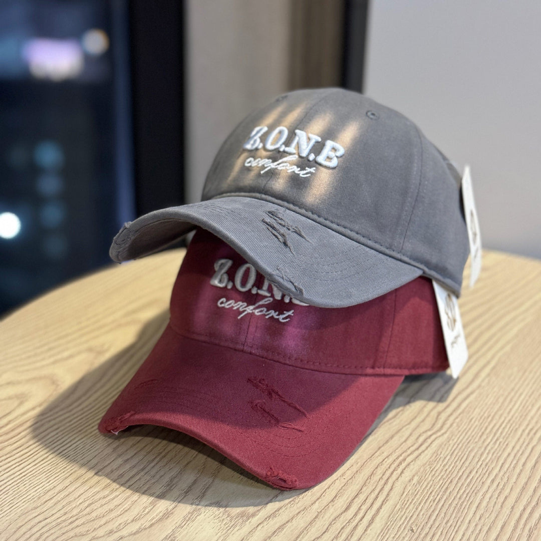Unisex Distressed Cotton Baseball Cap Kalsten