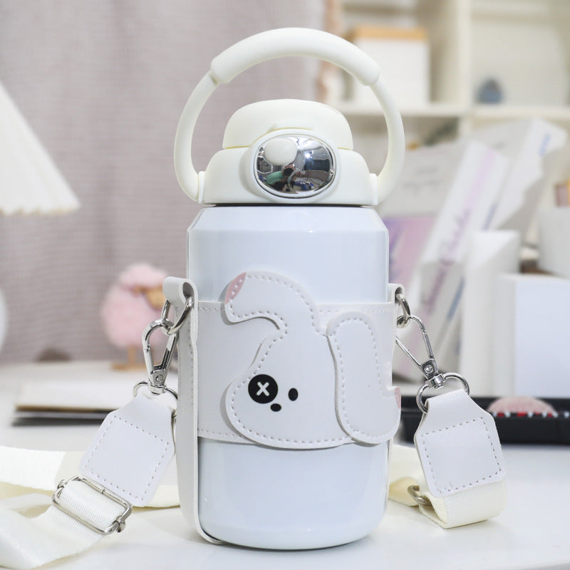 Women's insulated drinking bottle with practical carrying strap and cute Kalsten  design