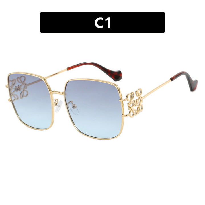 Ladies square sunglasses with delicate design and luxurious metal frame Kalsten