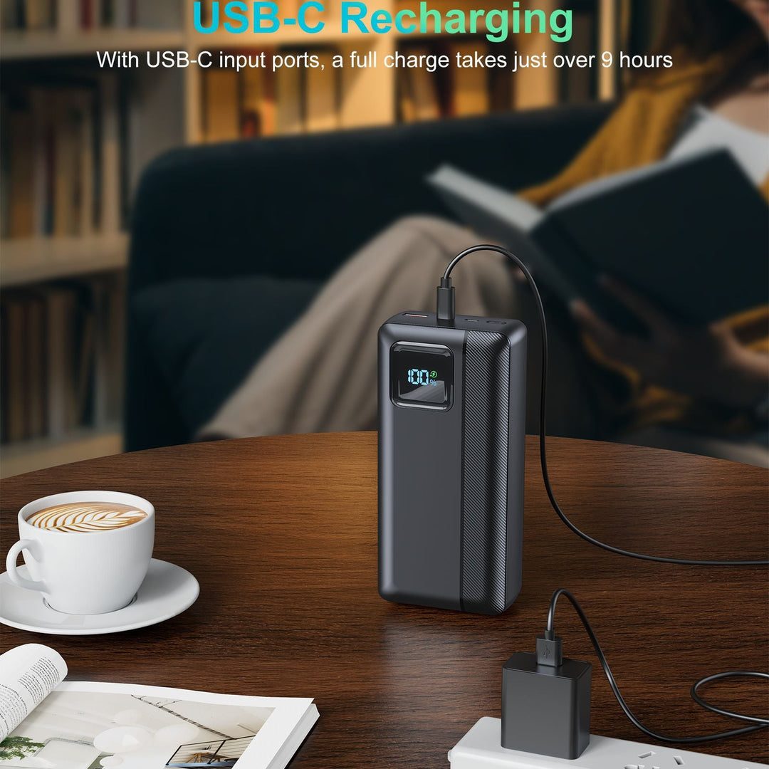 Powerbank with Integrated Charging Cables and Digital Display Kalsten