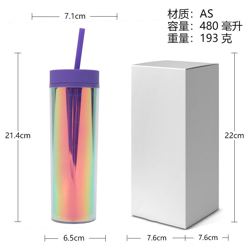 Women High-Quality Water Cup with Integrated Straw Kalsten