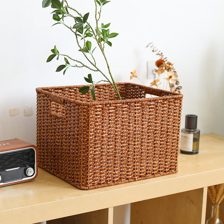 Unisex Braided Storage Basket with Practical Handles Kalsten