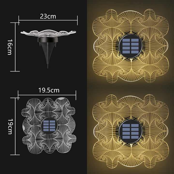 Decorative Solar Acrylic Petal Garden Stake LED Pathway Light Kalsten