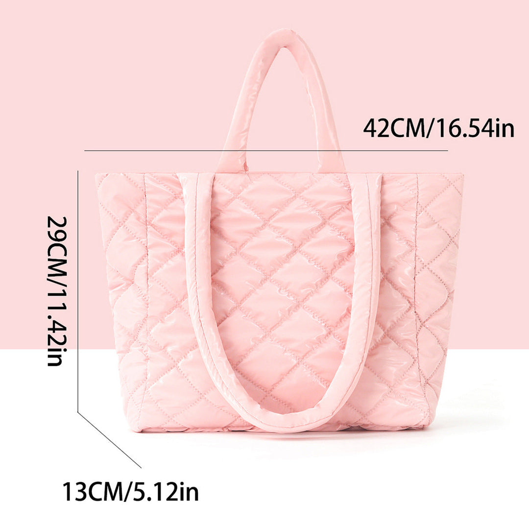 Padded Tote Bag in Modern Check Design Kalsten