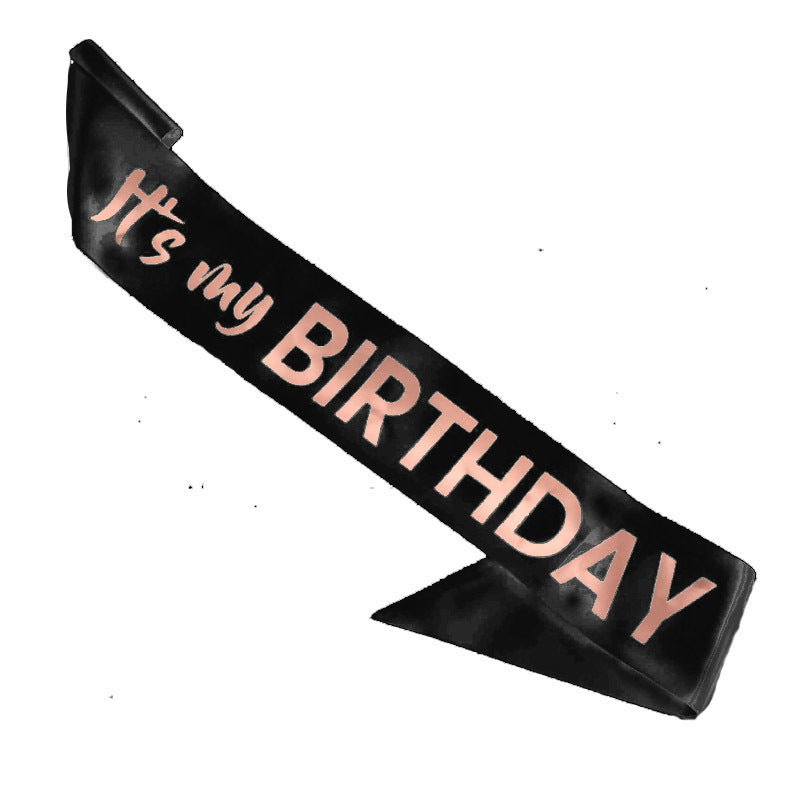 Ladies Festive Birthday Band with Glitter Design Kalsten