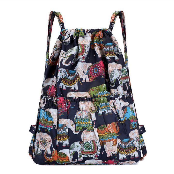 Floral Print Drawstring Backpack Kalsten